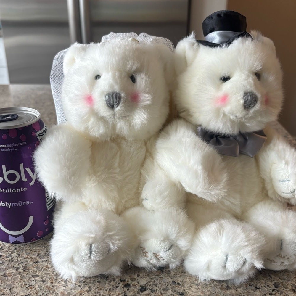 Russ Berrie White Plush Bear